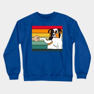 Best Retro Dog Owner Of All Time Crewneck Sweatshirt